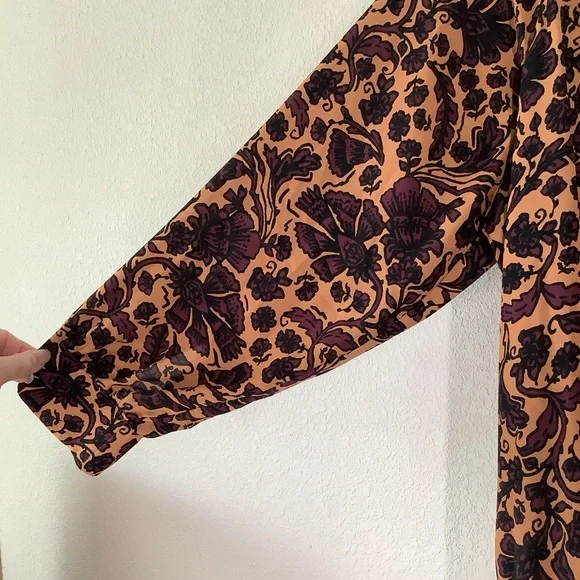 MELISSA MCCARTHY Floral Tunic Blouse 2X Asymmetric Hem Work Office Spring Boho - Picture 5 of 15